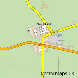 Street map sample of Smithfield, Cumbria