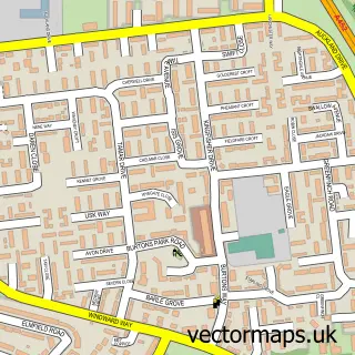 Street map sample of Smith's Wood, West Midlands