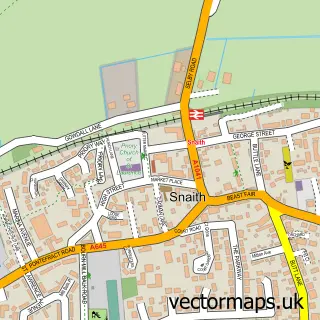 Street map sample of Snaith, East Riding of Yorkshire