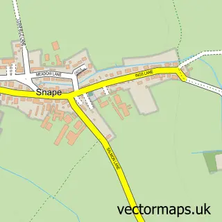 Street map sample of Snape, North Yorkshire
