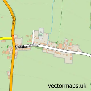 Street map sample of Sneaton, North Yorkshire