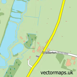 Street map sample of Snetterton, Norfolk