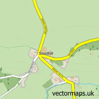 Street map sample of Snodhill, Herefordshire