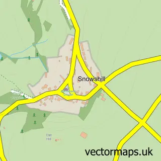 Street map sample of Snowshill, Gloucestershire
