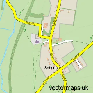 Street map sample of Soberton, Hampshire