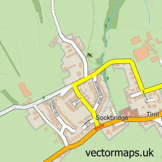 Street map sample of Sockbridge, Cumbria