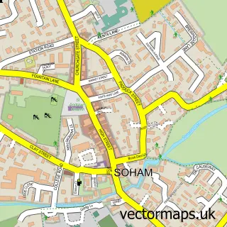 Street map sample of Soham, Cambridgeshire