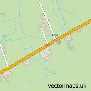 Street map sample of Solas, Western Isles