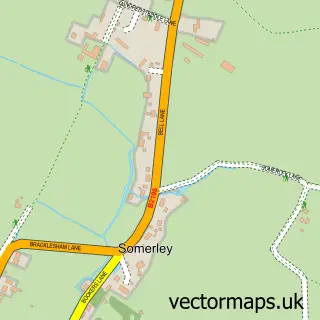 Street map sample of Somerley, West Sussex