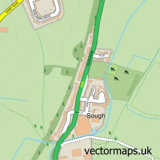 Street map sample of Sough, Lancashire
