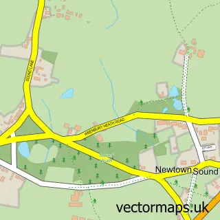 Street map sample of Sound, Cheshire
