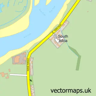 Street map sample of South Alloa, Stirling and Falkirk
