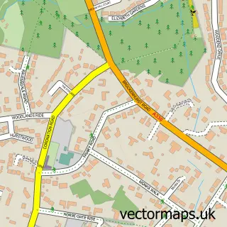 Street map sample of South Ascot, Berkshire