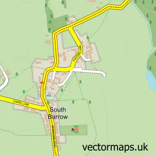Street map sample of South Barrow, Somerset