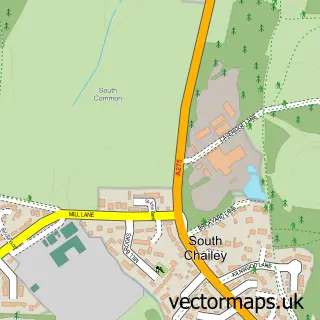 Street map sample of South Chailey, East Sussex