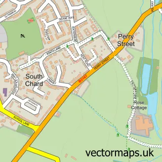 Street map sample of South Chard, Somerset