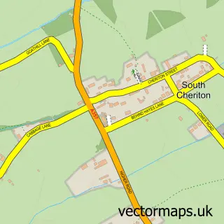 Street map sample of South Cheriton, Somerset