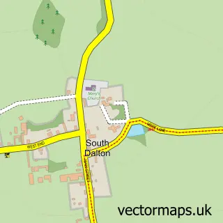 Street map sample of South Dalton, East Riding of Yorkshire