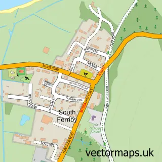 Street map sample of South Ferriby, Lincolnshire