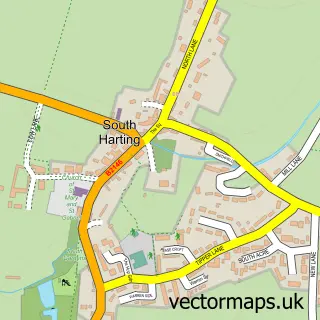 Street map sample of South Harting, West Sussex