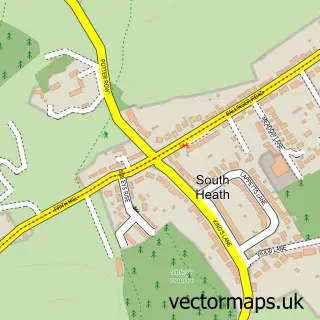 Street map sample of South Heath, Buckinghamshire