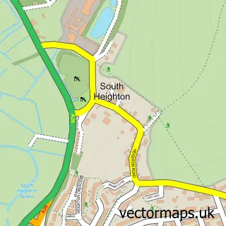 Street map sample of South Heighton, East Sussex