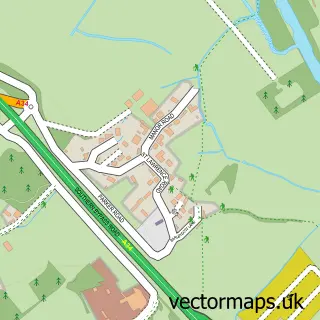 Street map sample of South Hinksey, Oxfordshire