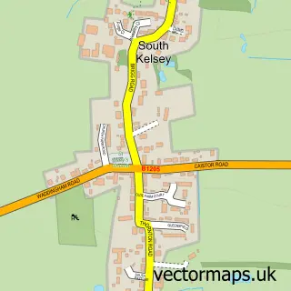 Street map sample of South Kelsey, Lincolnshire
