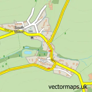 Street map sample of South Milton, Devon