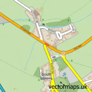 Street map sample of South Mimms, Hertfordshire