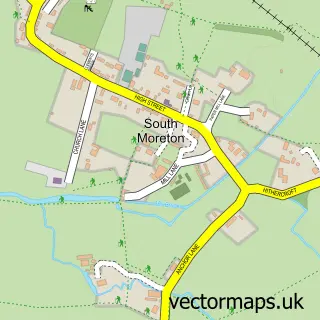 Street map sample of South Moreton, Oxfordshire