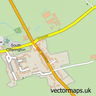 Street map sample of South Otterington, North Yorkshire
