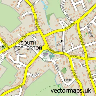 Street map sample of South Petherton, Somerset