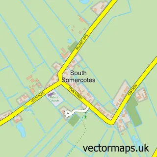 Street map sample of South Somercotes, Lincolnshire