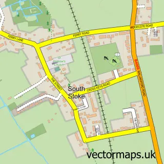 Street map sample of South Stoke, Oxfordshire