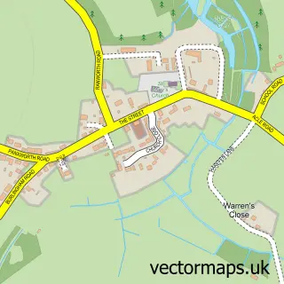 Street map sample of South Walsham, Norfolk