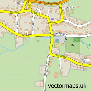 Street map sample of South Wheatley, Nottinghamshire