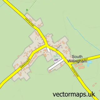 Street map sample of South Willingham, Lincolnshire
