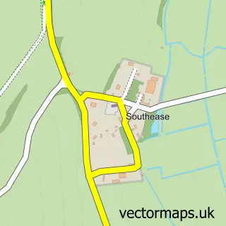Street map sample of Southease, East Sussex