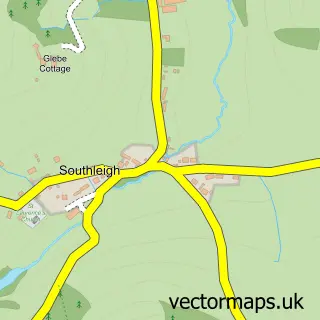 Street map sample of Southleigh, Devon
