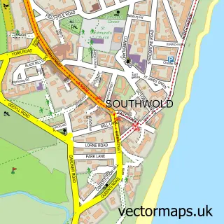 Street map sample of Southwold, Suffolk