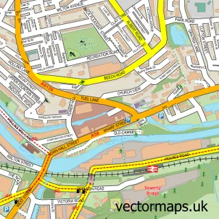 Street map sample of Sowerby Bridge, West Yorkshire