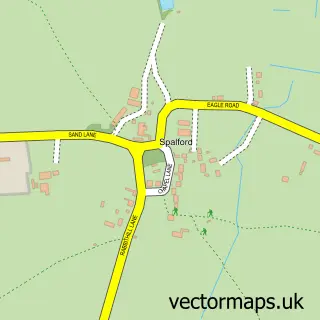 Street map sample of Spalford, Nottinghamshire