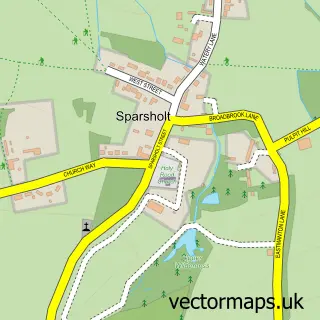 Street map sample of Sparsholt, Oxfordshire