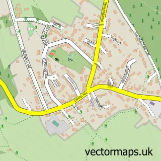 Street map sample of Speen, Buckinghamshire