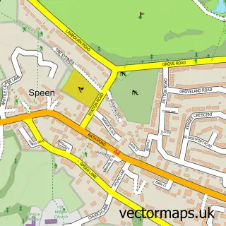 Street map sample of Speen, Berkshire