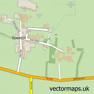 Street map sample of Speeton, North Yorkshire