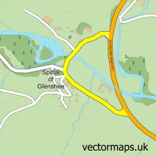 Street map sample of Spittal of Glenshee, Perth and Kinross