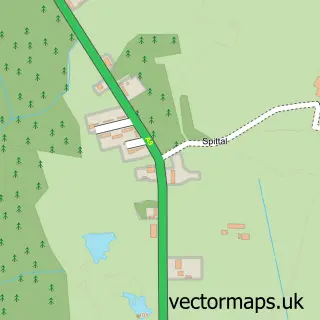Street map sample of Spittal, Caithness