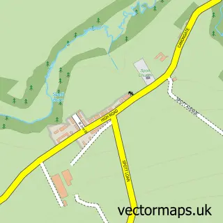 Street map sample of Spott, East Lothian